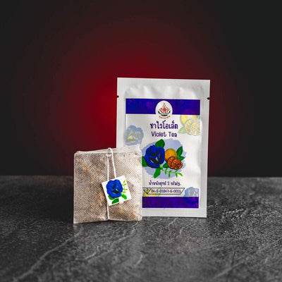 violet tea kratom world Thaiföld pillangóborsó citrom színváltozás tea ibolya