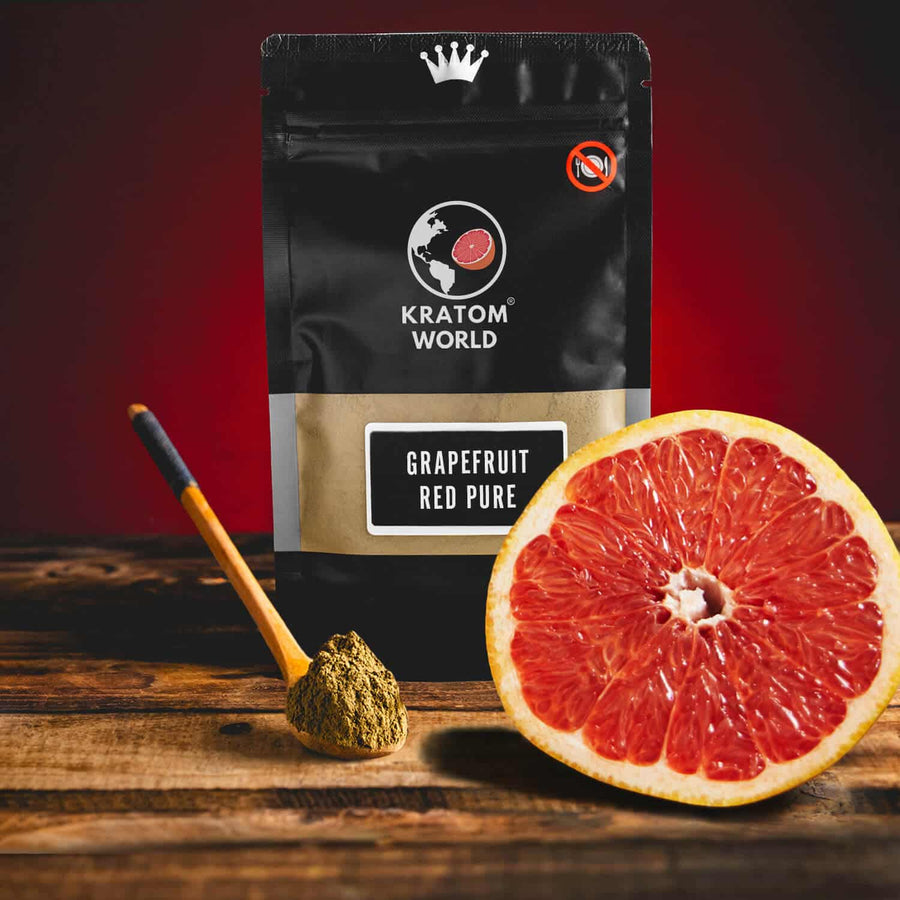 Kratom World Grapefruit Red tiszta ízű gyümölcsös Kratom Red grapefruit grapefruit